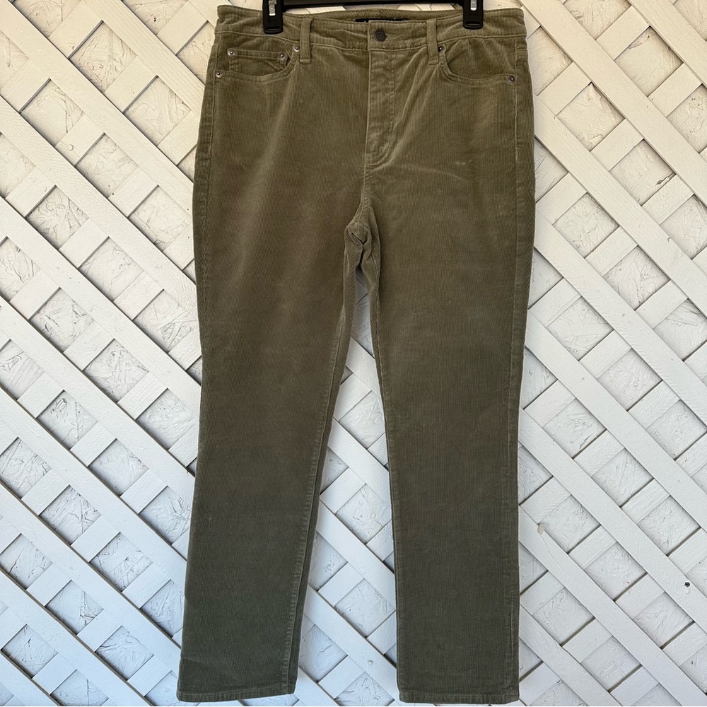 Lauren Ralph Lauren Stretch Corduroy Pants Mid-Rise Straight Leg 12P
